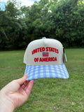 USA Gingham Trucker