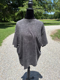 Black Ash Washed Oversized Tee