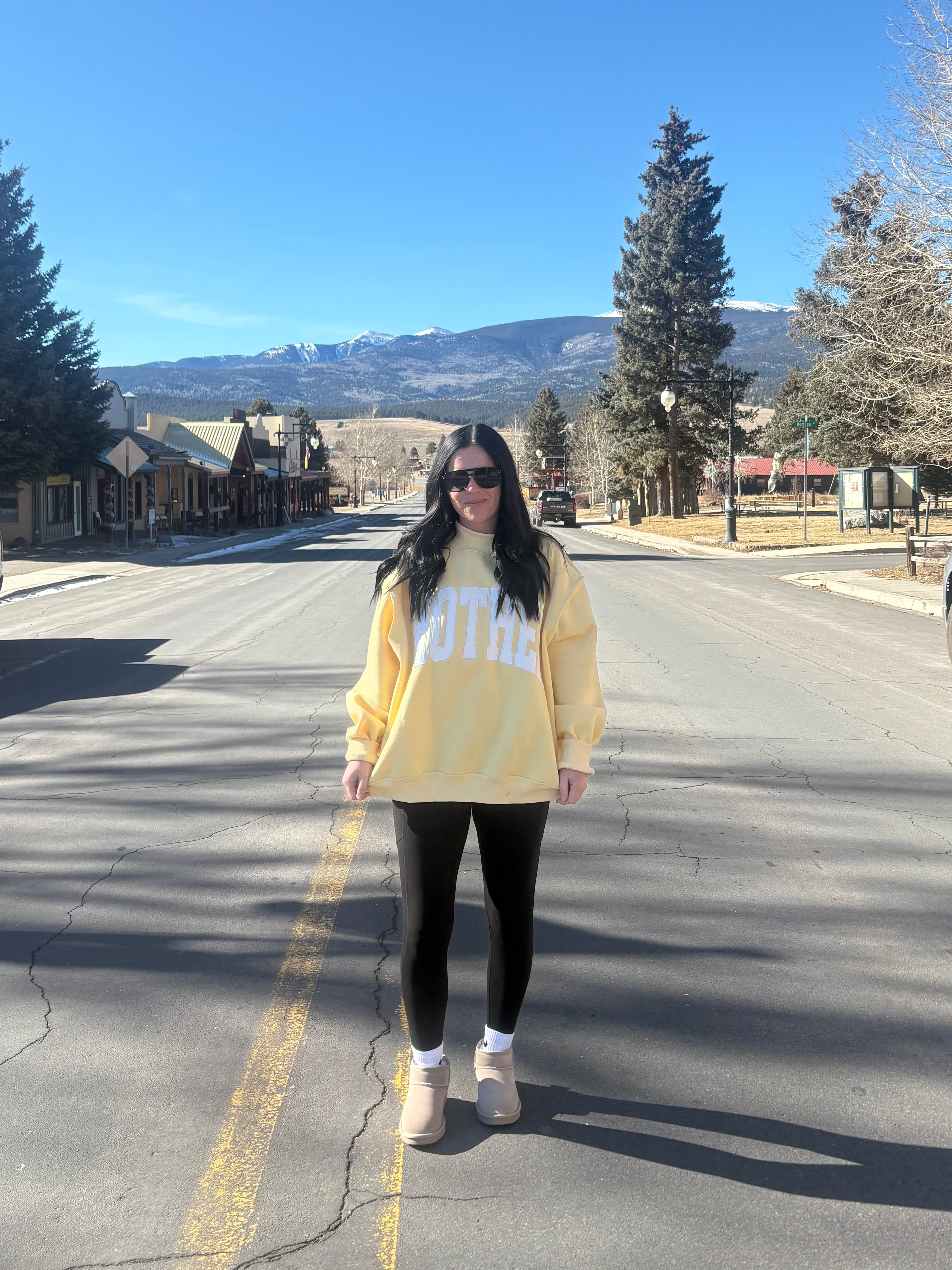 Butter Yellow Mother Mockneck